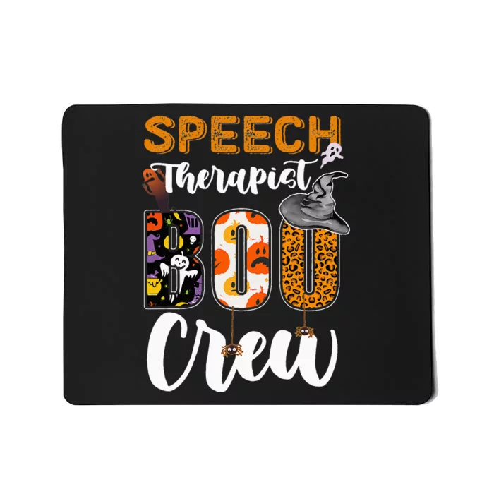 Speech Therapist Boo Crew Ghost Therapy Halloween Matching Mousepad