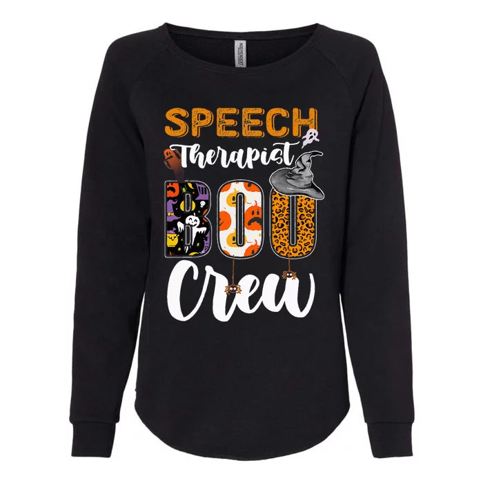 Speech Therapist Boo Crew Ghost Therapy Halloween Matching Womens California Wash Sweatshirt