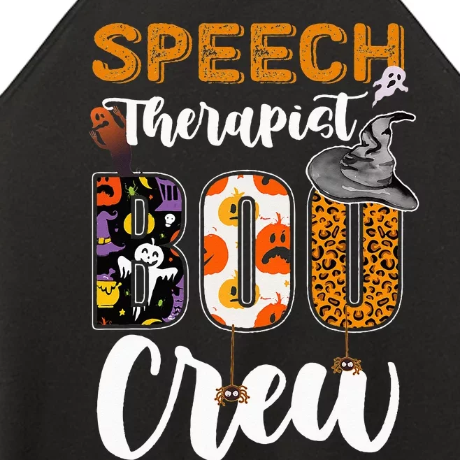 Speech Therapist Boo Crew Ghost Therapy Halloween Matching Women’s Perfect Tri Rocker Tank