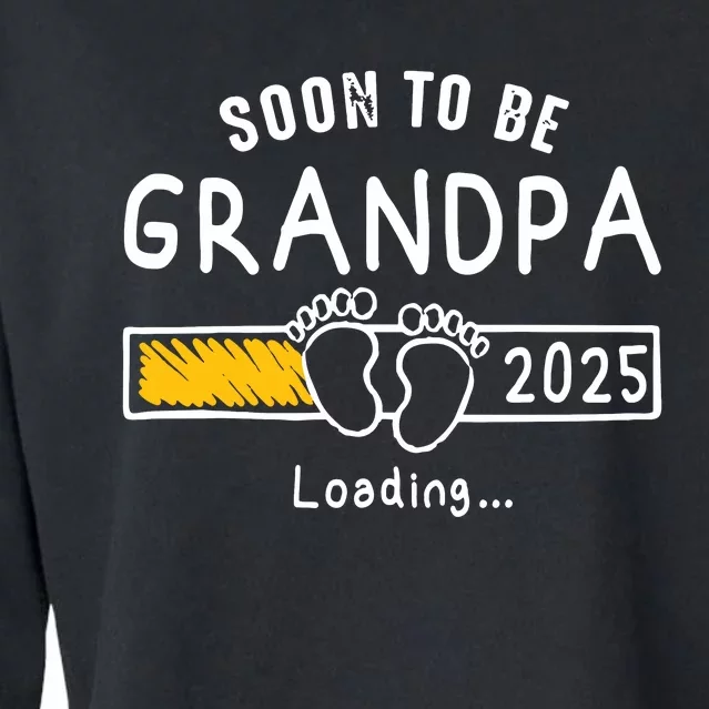 Soon To Be Grandpa 2025 Loading Promoted To Grandpa 2025 Cropped Pullover Crew