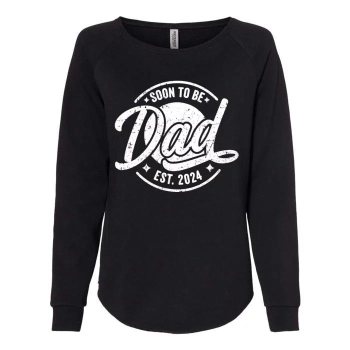 Soon To Be Dad Est 2024 New Dad Pregnancy First Time Daddy Womens California Wash Sweatshirt