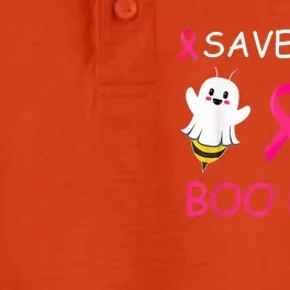 Save The Boo Bees Halloween Funny Breast Cancer Awareness Dry Zone Grid Performance Polo