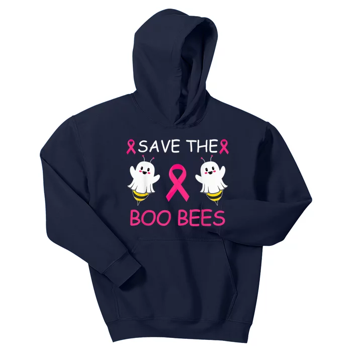 Save The Boo Bees Halloween Funny Breast Cancer Awareness Kids Hoodie