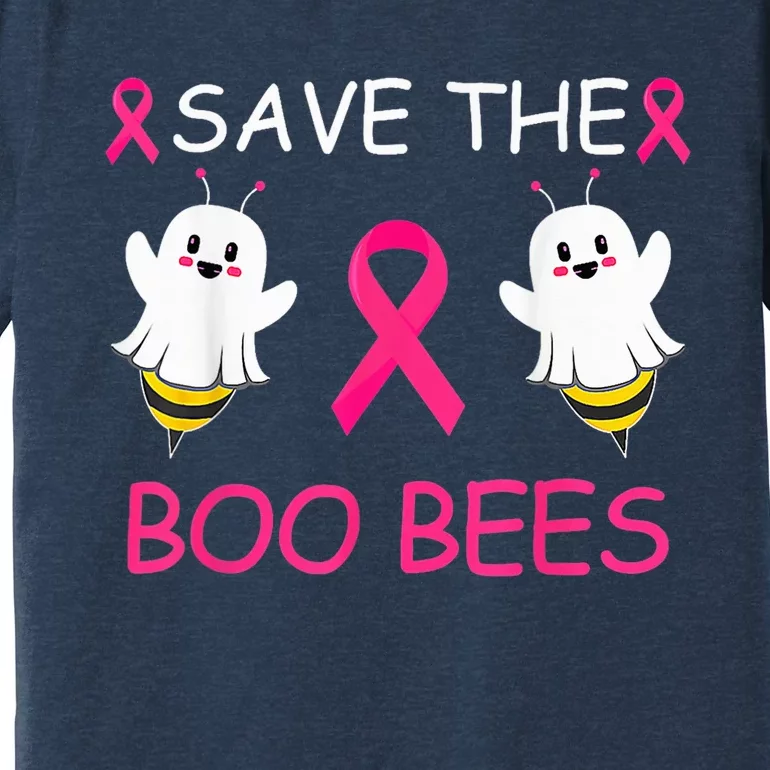 Save The Boo Bees Halloween Funny Breast Cancer Awareness Premium T-Shirt