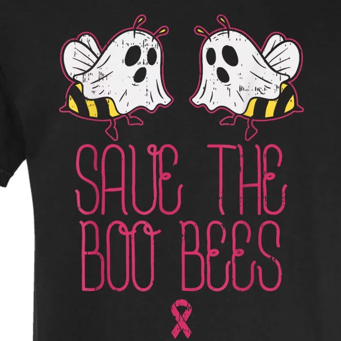 Save The Boobees Boo Bees Breast Cancer Halloween Garment-Dyed Heavyweight T-Shirt