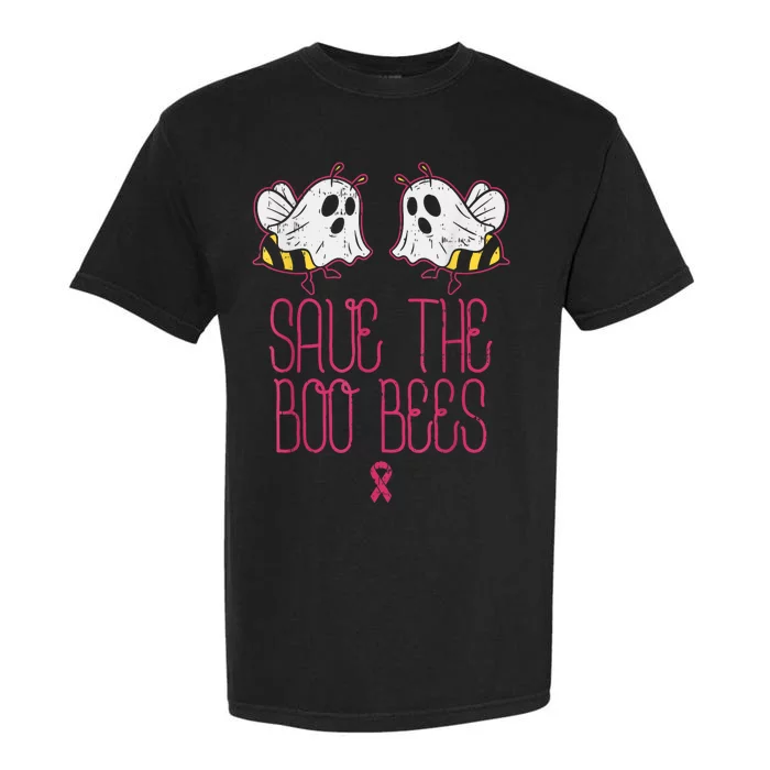 Save The Boobees Boo Bees Breast Cancer Halloween Garment-Dyed Heavyweight T-Shirt