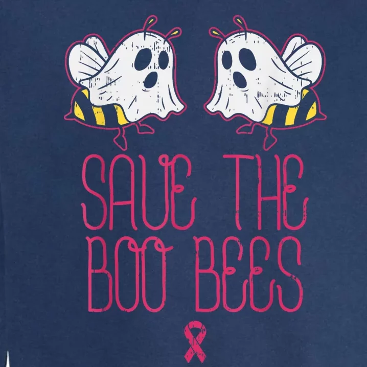 Save The Boobees Boo Bees Breast Cancer Halloween Garment-Dyed Sweatshirt