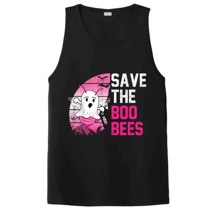 Save The Boobees Boo Bees Breast Cancer Halloween Performance Tank