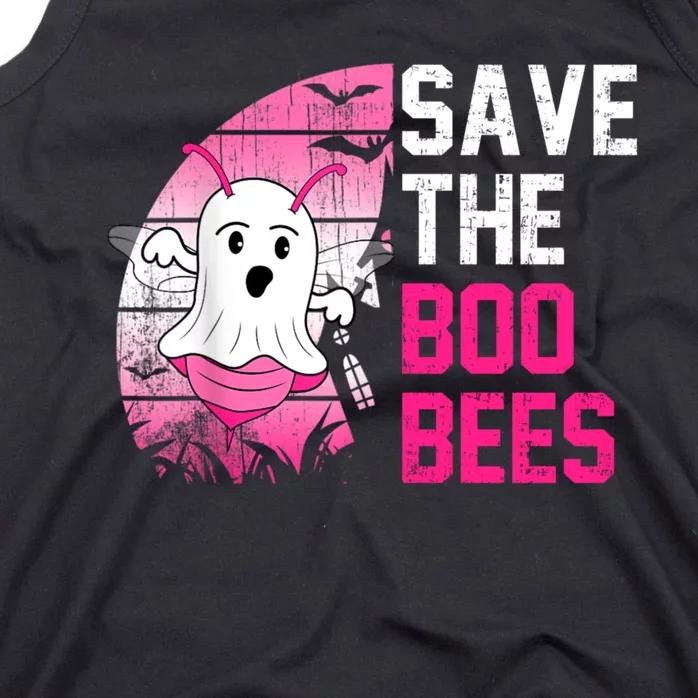 Save The Boobees Boo Bees Breast Cancer Halloween Tank Top