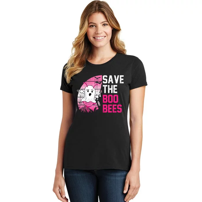 Save The Boobees Boo Bees Breast Cancer Halloween Women's T-Shirt