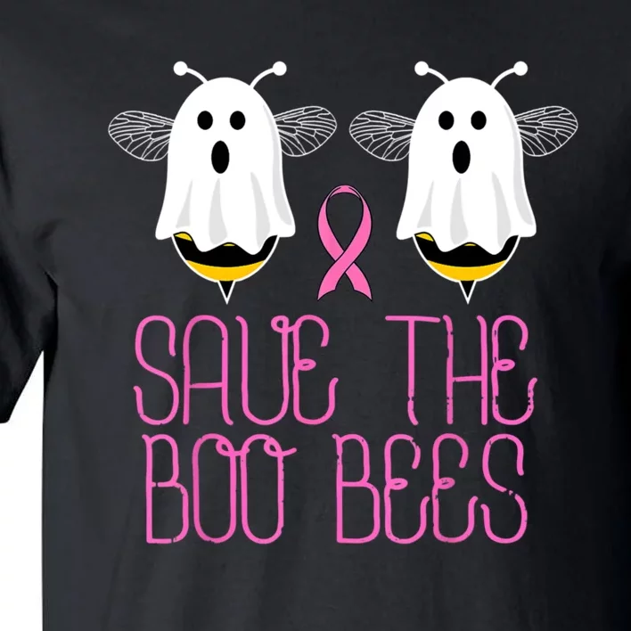 Save The Boobees Boo Bees Breast Cancer Halloween Tall T-Shirt