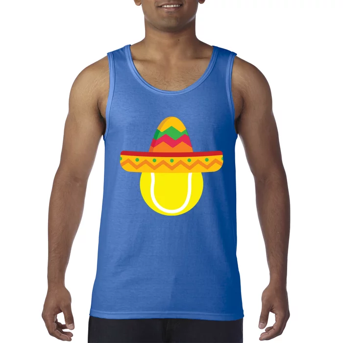 Sombrero Tennis Ball Cinco De Mayo Tennis Player Gift Tank Top