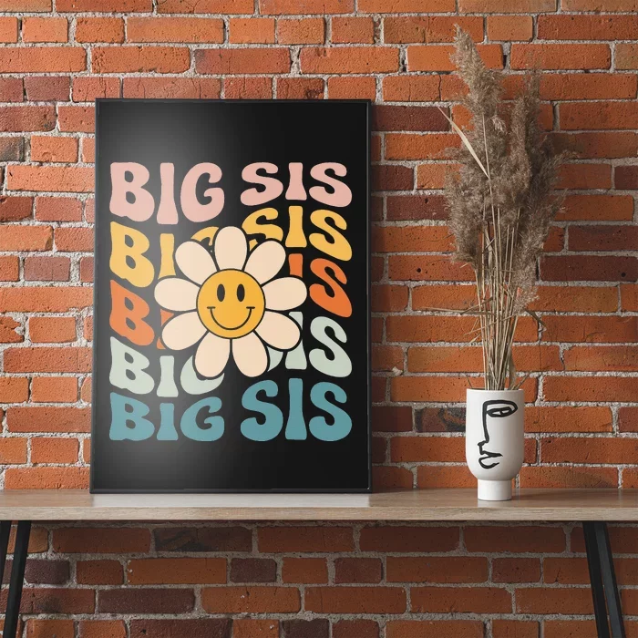 Soon To Be New Big Sister Retro Proud Big Sis Announcement Poster