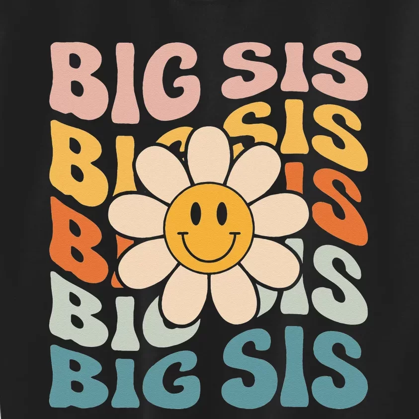 Soon To Be New Big Sister Retro Proud Big Sis Announcement Kids Sweatshirt