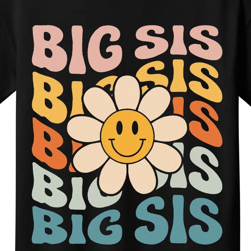 Soon To Be New Big Sister Retro Proud Big Sis Announcement Kids T-Shirt