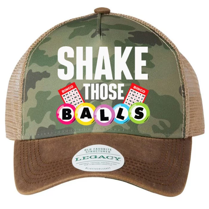 Shake Those Balls Bingo Lover Gambler Gambling Legacy Tie Dye Trucker Hat