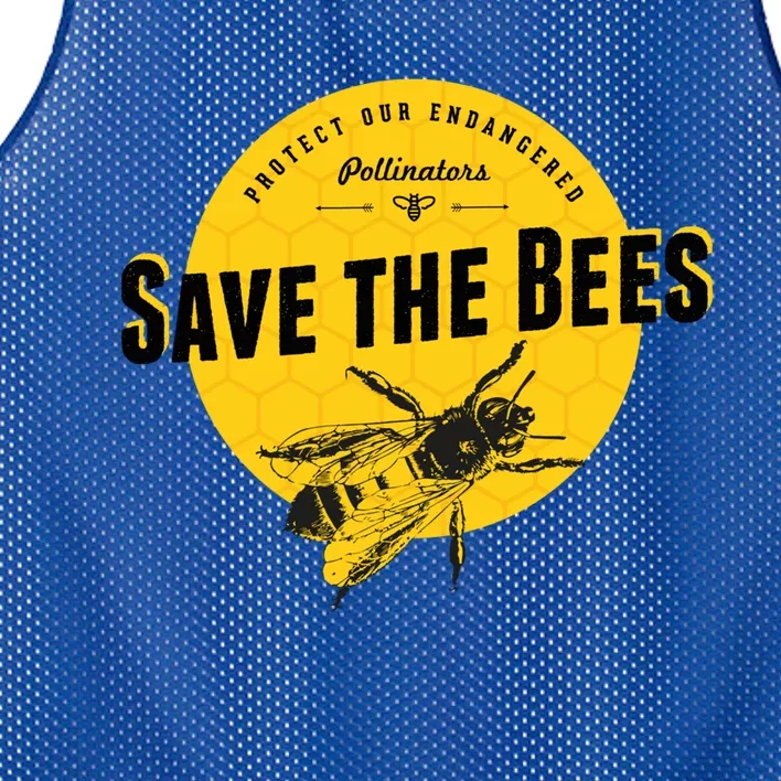 Save The Bees Great Gift Save Our Endangered Pollinators Mesh Reversible Basketball Jersey Tank