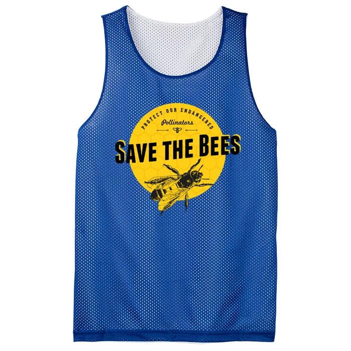 Save The Bees Great Gift Save Our Endangered Pollinators Mesh Reversible Basketball Jersey Tank