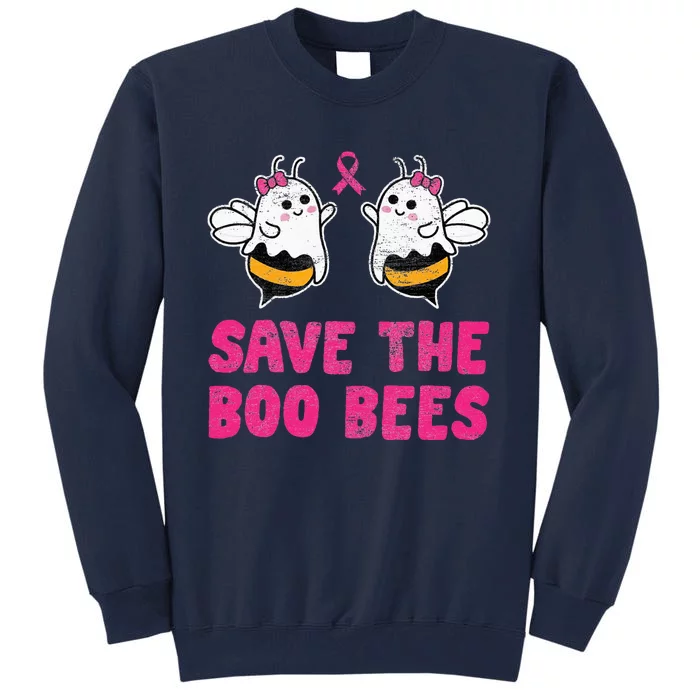 Save The Boo Bees Breast Cancer Awareness Halloween Tall Sweatshirt