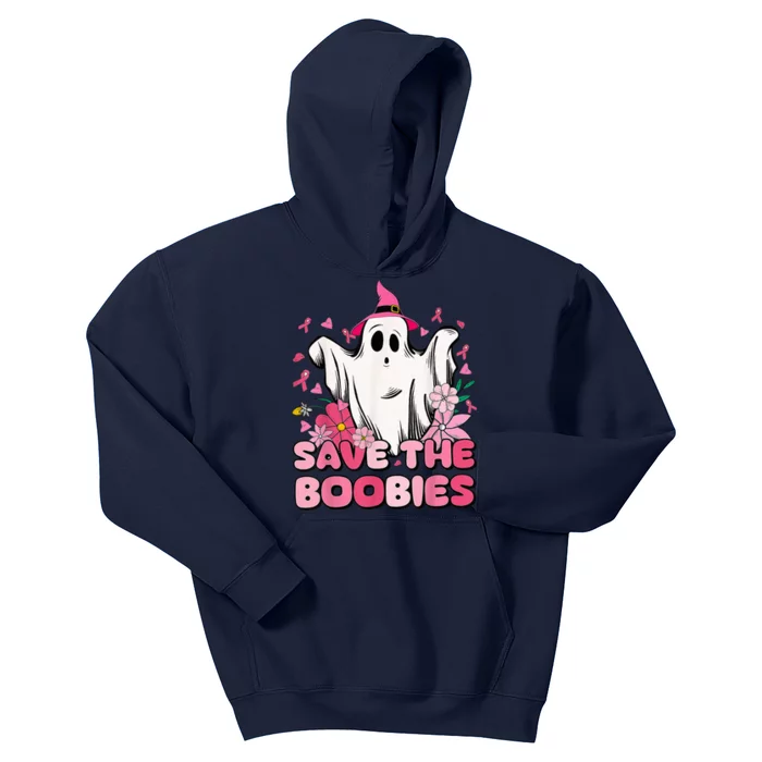 Save The Boo Bees Fun Halloween Pink Breast Cancer Awareness Kids Hoodie