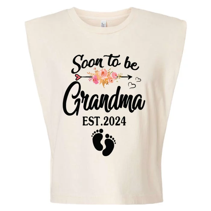 Soon To Be Grandma 2024 Mothers Day For New Grandma Garment-Dyed Women's Muscle Tee