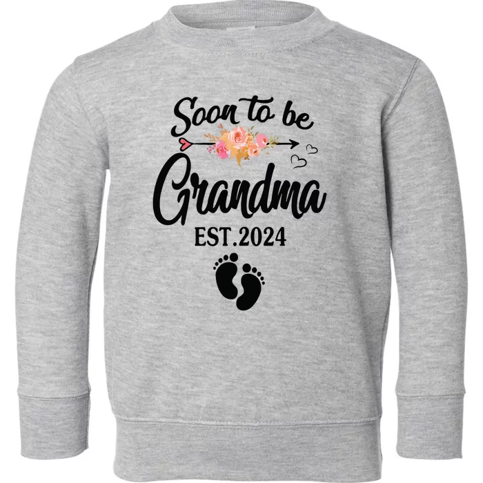 Soon To Be Grandma 2024 Mothers Day For New Grandma Toddler Sweatshirt