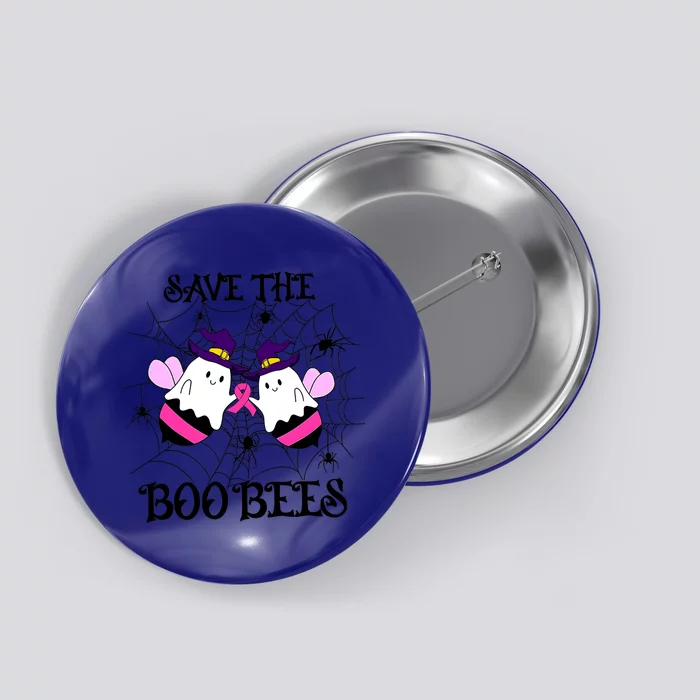 Save The Boo Bees Breast Cancer Awareness Boo Bees Halloween Gift Button