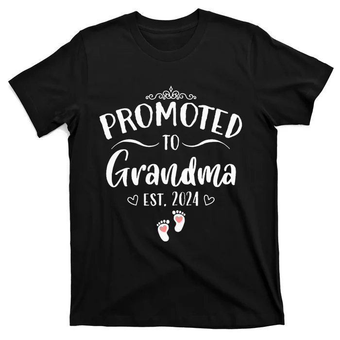 Soon To Be New Mom Promoted To Grandma Again Est 2024 T-Shirt