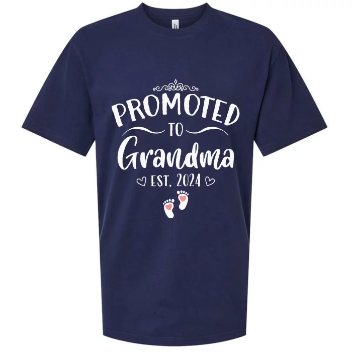 Soon To Be New Mom Promoted To Grandma Again Est 2024 Sueded Cloud Jersey T-Shirt