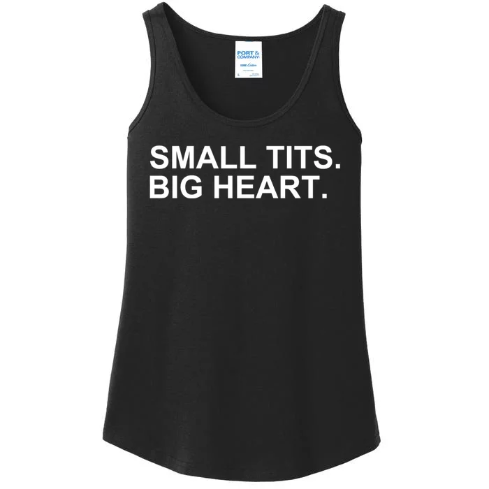 Small Tits Big Heart Ladies Essential Tank