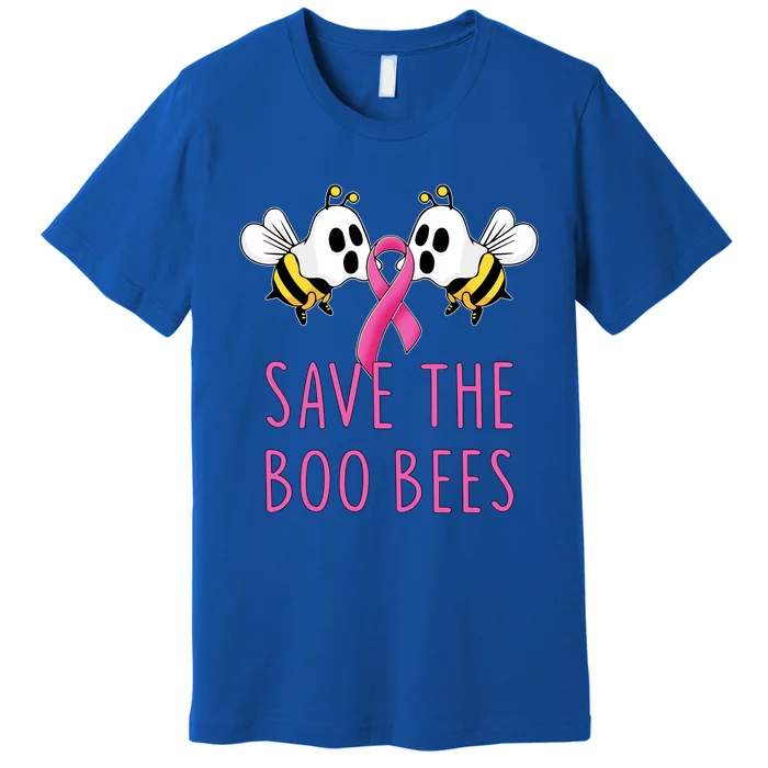 Save The Boo Bees Breast Cancer Awareness Boo Bees Halloween Cute Gift Premium T-Shirt