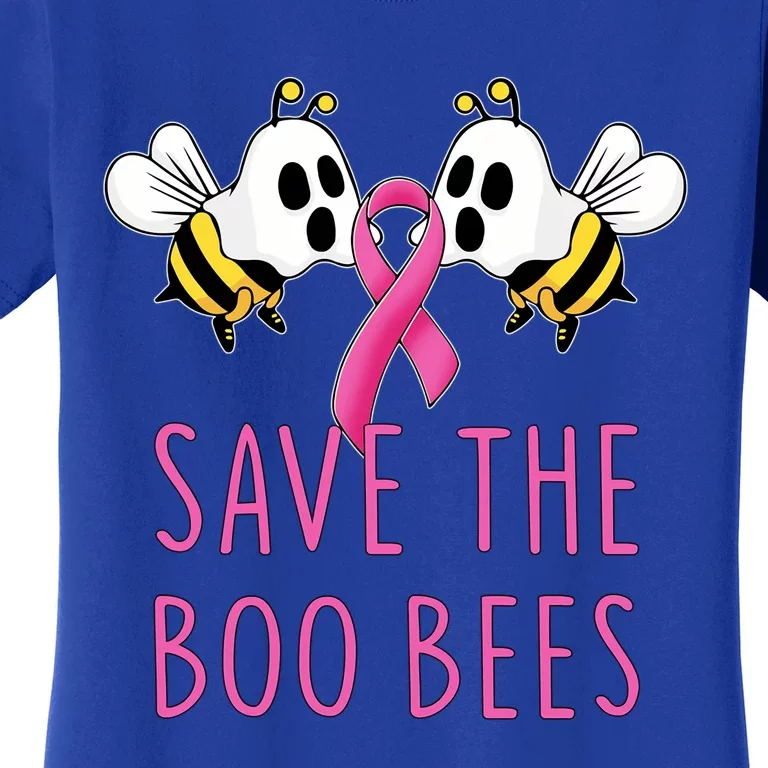 Save The Boo Bees Breast Cancer Awareness Boo Bees Halloween Cute Gift Women's T-Shirt