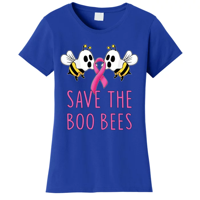 Save The Boo Bees Breast Cancer Awareness Boo Bees Halloween Cute Gift Women's T-Shirt