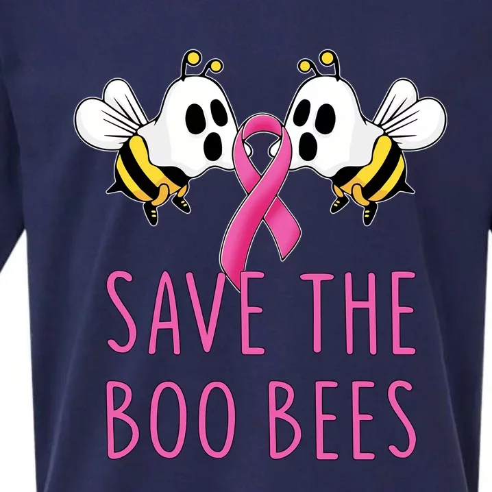 Save The Boo Bees Breast Cancer Awareness Boo Bees Halloween Cute Gift Sueded Cloud Jersey T-Shirt