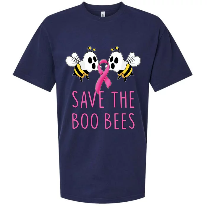 Save The Boo Bees Breast Cancer Awareness Boo Bees Halloween Cute Gift Sueded Cloud Jersey T-Shirt