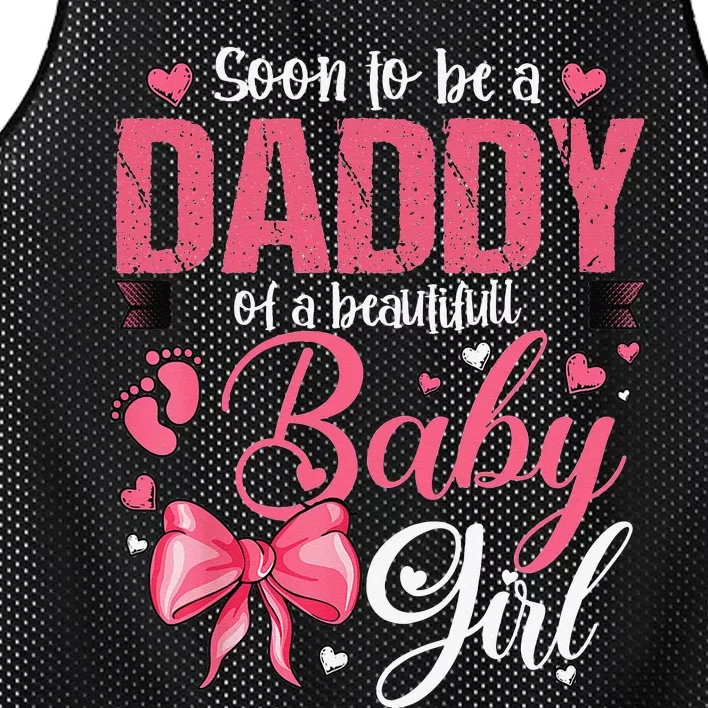 Soon To Be A Daddy Of A Beautiful Baby Gender Reveal Mesh Reversible Basketball Jersey Tank