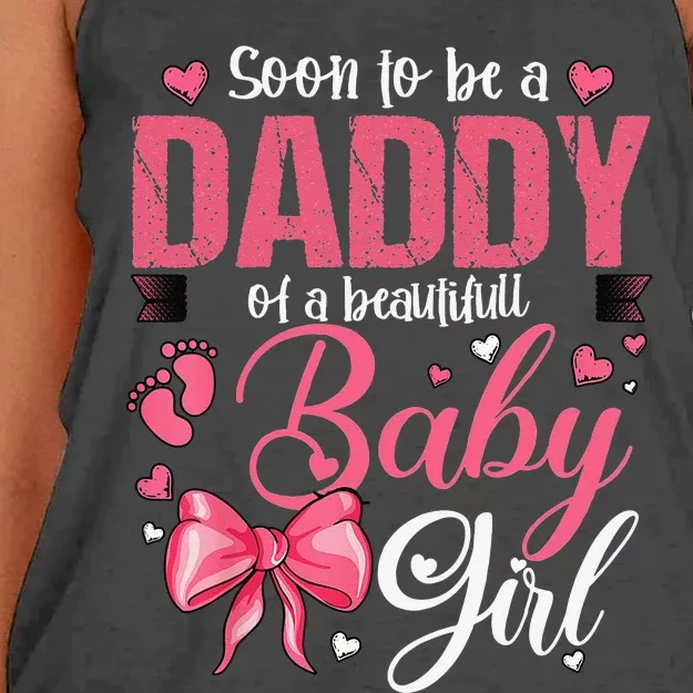 Soon To Be A Daddy Of A Beautiful Baby Gender Reveal Women's Knotted Racerback Tank