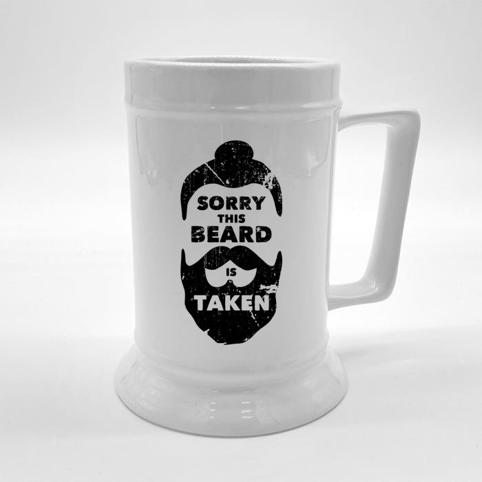 Sorry This Beard Is Taken Gift Valentines Day Gift Front & Back Beer Stein