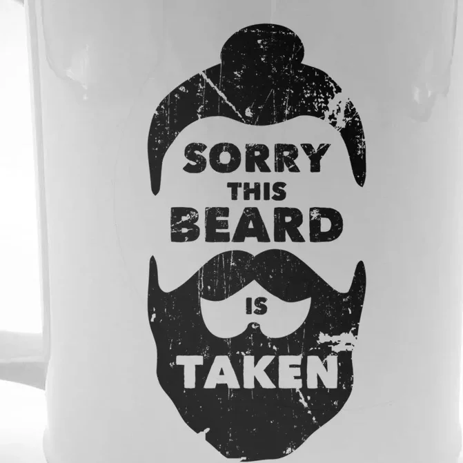 Sorry This Beard Is Taken Gift Valentines Day Gift Front & Back Beer Stein