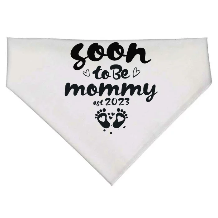 Soon To Be Mommy First Time Mom New Mom Pregnancy USA-Made Doggie Bandana