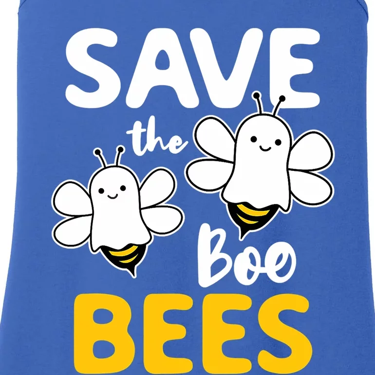 Save The Boo Bees Breast Cancer Awareness Halloween Ghost Funny Gift Ladies Essential Tank