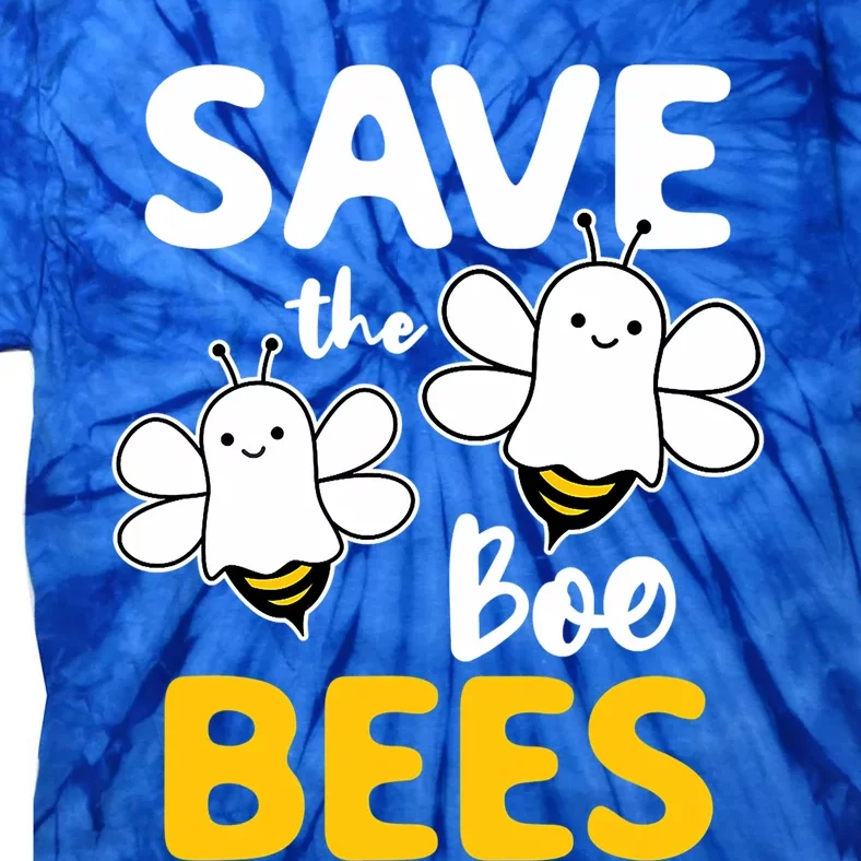 Save The Boo Bees Breast Cancer Awareness Halloween Ghost Funny Gift Tie-Dye T-Shirt