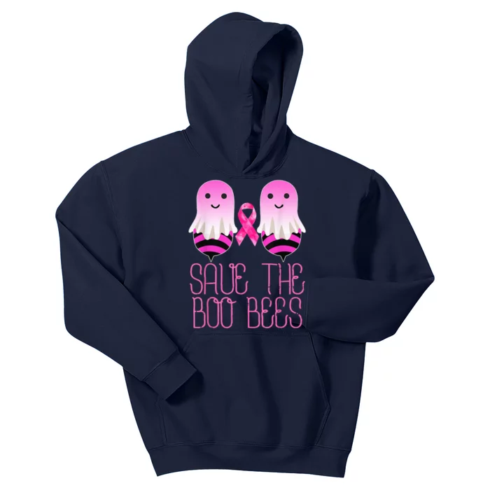 Save The Boo Bees Pink Ribbon Funny Breast Cancer Halloween Kids Hoodie