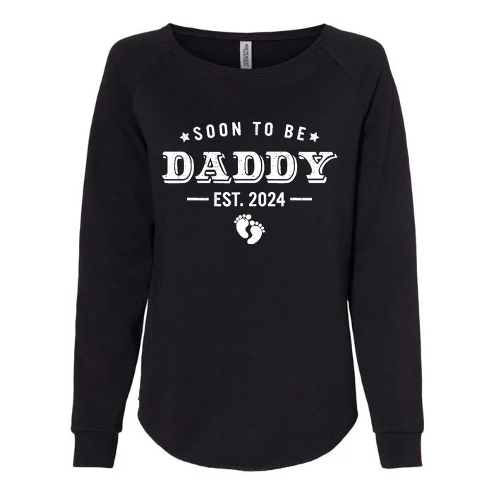 Soon To Be Dad Est 2024 FatherS Day First Time Dad Womens California Wash Sweatshirt