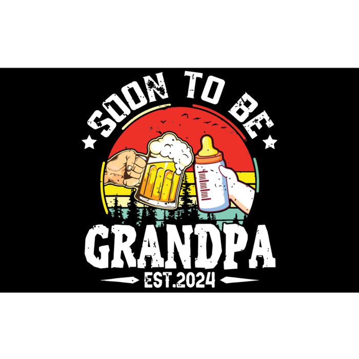 Soon To Be Grandpa 2024 Retro Pregnancy Announcement Dad Bumper Sticker