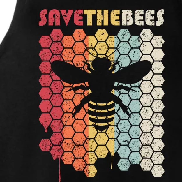 Save The Bees Retro Climate Change Great Gift Ladies Tri-Blend Wicking Tank