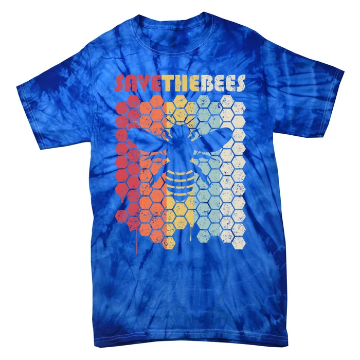 Save The Bees Retro Climate Change Great Gift Tie-Dye T-Shirt