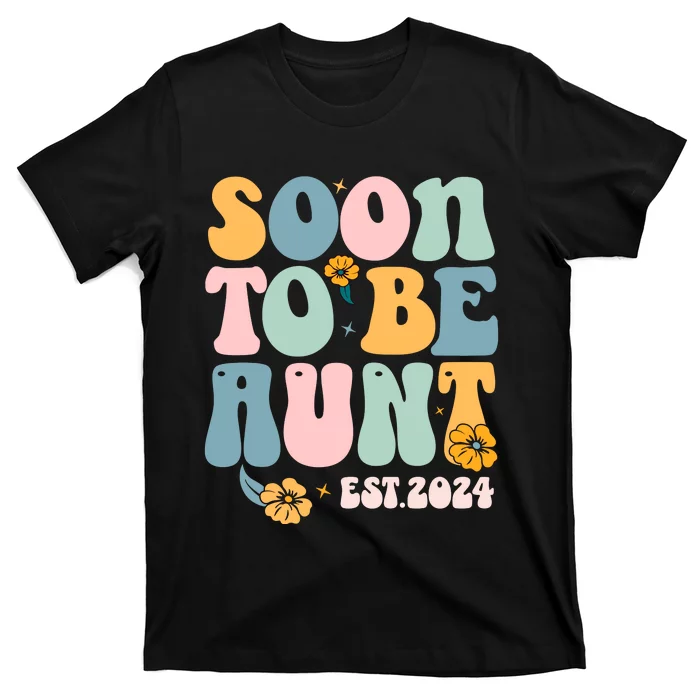 Soon To Be Aunt Est 2024 New Aunt Pregnancy Announcement T-Shirt