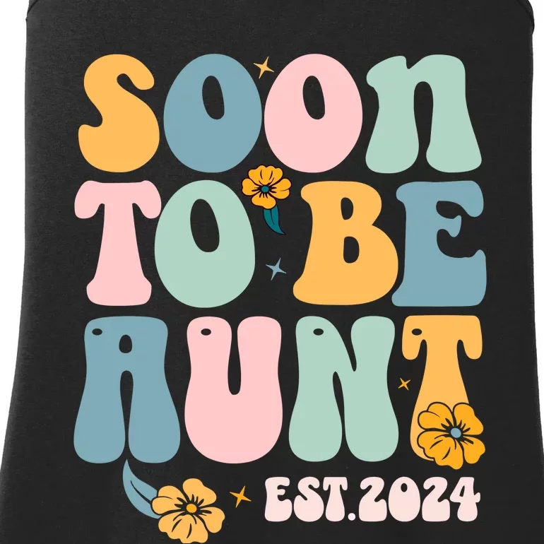 Soon To Be Aunt Est 2024 New Aunt Pregnancy Announcement Ladies Essential Tank