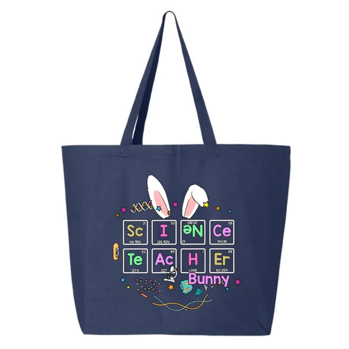 Science Teacher Bunny Periodic Table Chemistry Elements Easter Cute Bunny 25L Jumbo Tote